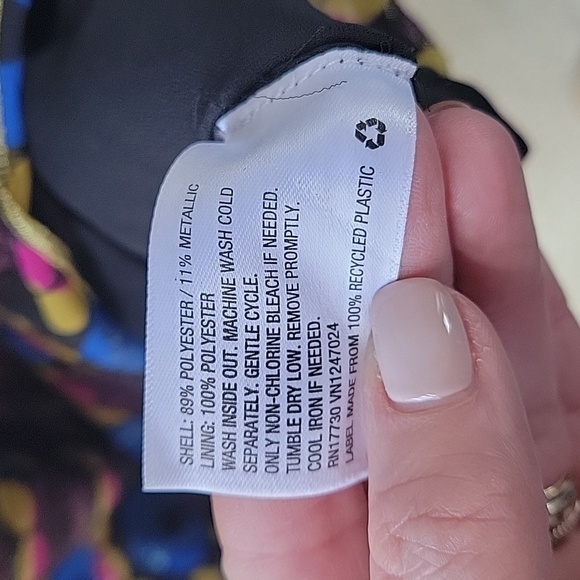 Anna Sui 20th Anniversery Collection Multicolor Sleeveless Mini Dress Sz XL - Picture 10 of 11